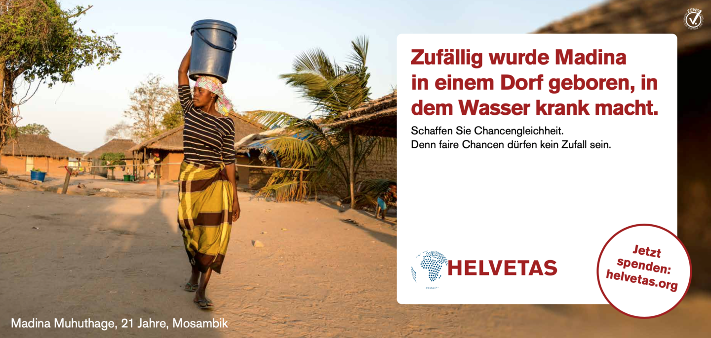 Plakatsujet Wasser: Madina Muhuthage aus Mosambik | © Helvetas