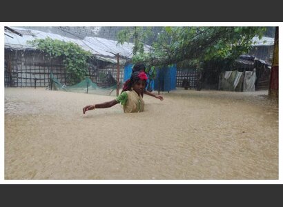 Überschwemmungen im Rohingya-Flüchtlingslager | © Helvetas Bangladesh